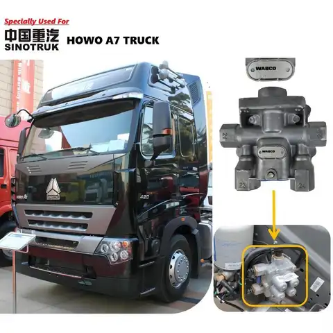 오리지널 WABCO 4 회로 보호 밸브, HOWO A7 트럭 9347144030, HOWO 섀시 부품용