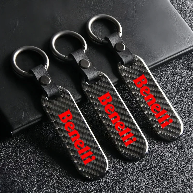 Motorcycle Key chain Carbon Fiber Keychain For BENELLI TNT 125 135 TNT125 TNT135 502c Motorcycle Accessories