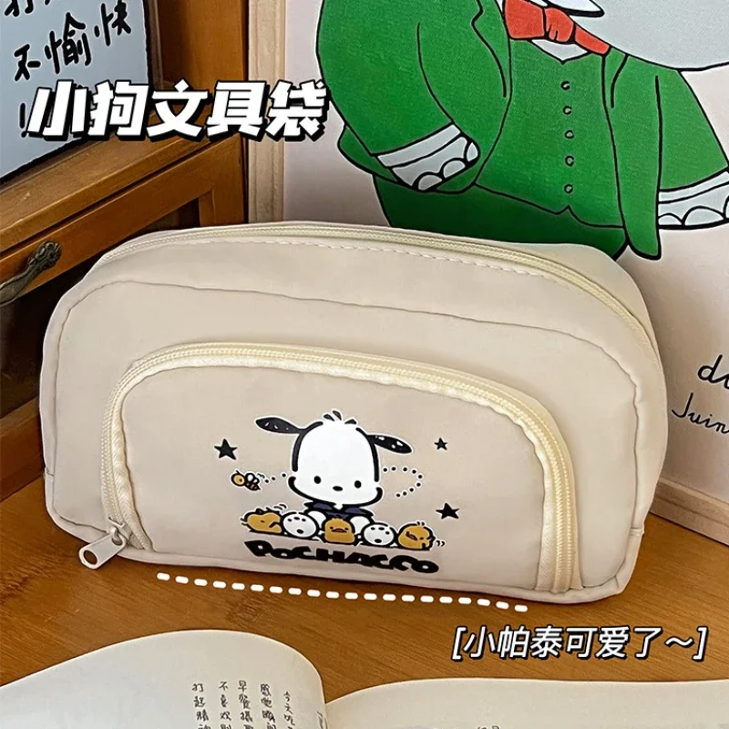 Sanrio Pochacco Pencil Cases Large Capacity Pen Bag Pouch Holder Box for Girls Boys Student Stationery Organizer School Supplies