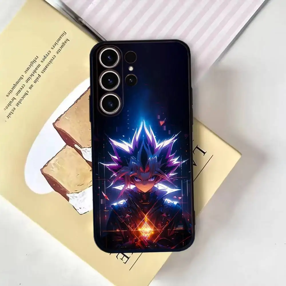 حافظة هاتف أنيمي Y-Yu Gi Oh Yugioh لهاتف سامسونج S25,24,21,22,23,30,Ultra,20,Plus,Fe,Lite,Note,10,9,غطاء أسود ناعم