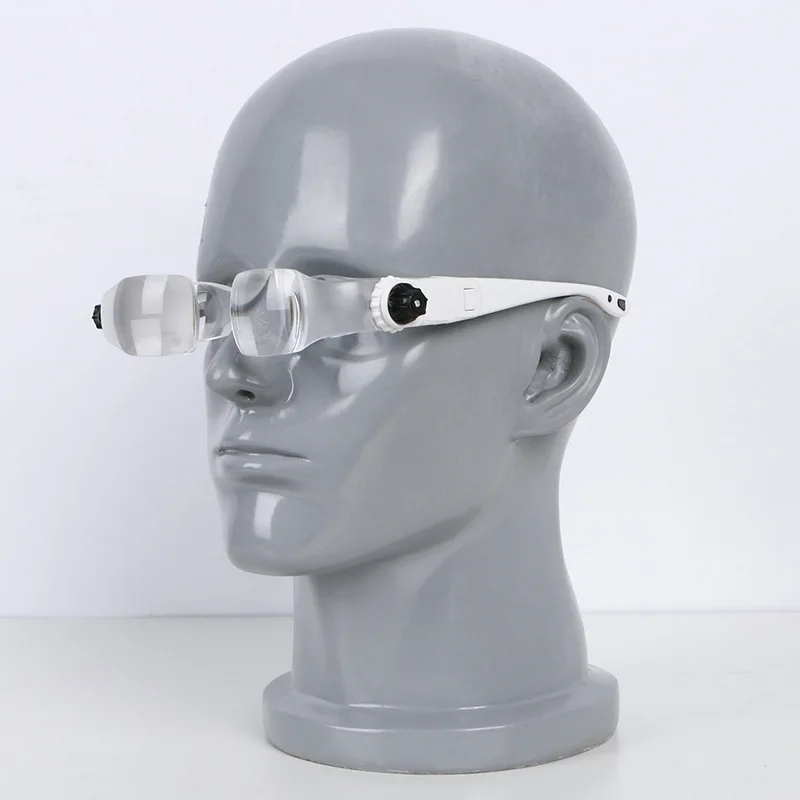 U50 Upgraded 1.5-3.8X Adjustable Magnifer Wearable Reading Adjustable Glasses Magnifying Glass Electronic Repair Welding