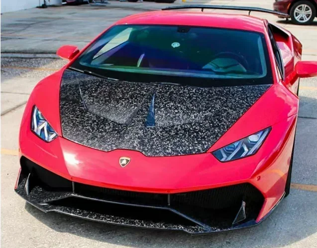 New！ Real Forging Carbon Fiber Bonnet For Lamborghini Huracan LP580 LP610 2014-2020 Front  Engine Hood Vent Cover 1016 Style