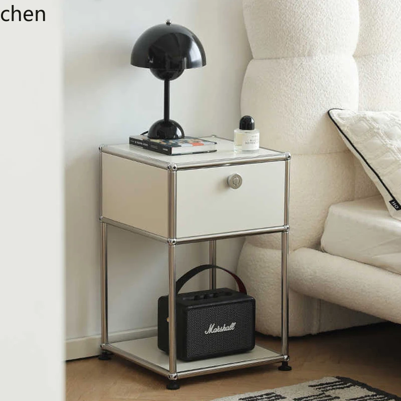 

HTT module bedside medieval stainless steel bedroom living room sofa side cabinets storage chest