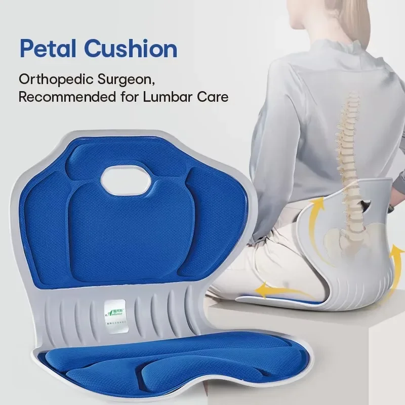 Orthopädischer Bürostuhl mit Kissen