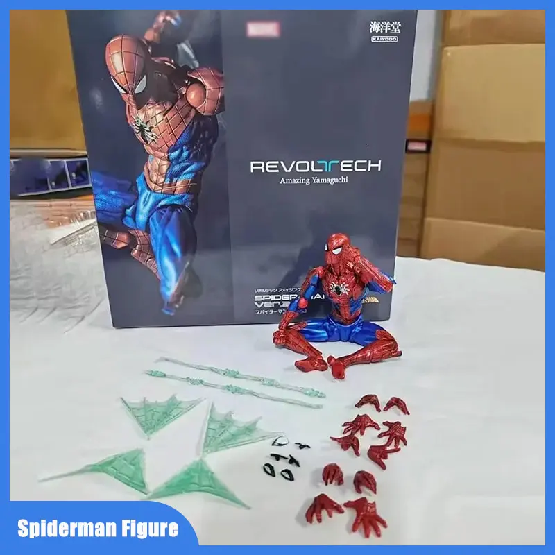 Super Hero Spiderman Ver.2.0 Revoltech Miles Morales Pete Parker Spider-man Action Figures Collection Model Toy Gifts In Stock