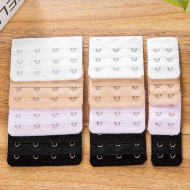 Bra Extension Strap Extenders for Women Adjustable Belt Buckle Nylon Elastic Bra Extension Strap Hook Clip Expander 2/3/4Hooks