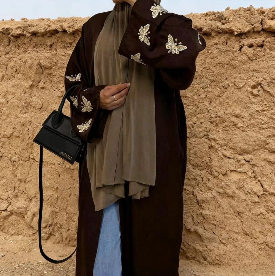 

Ид вышивка абайи для женщин мусульманский Джалабия Рамадан халат платье 2026 Рамадан кафтан вечерние длинные платья Vestido Largo кардиган