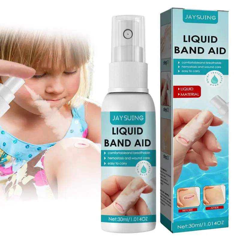 Waterproof Liquid Bandage Quick-Drying Liquid Bandaids 30ml Breathable Gel Bandages For Minor Cuts Wounds Scrapes & Cracked Skin