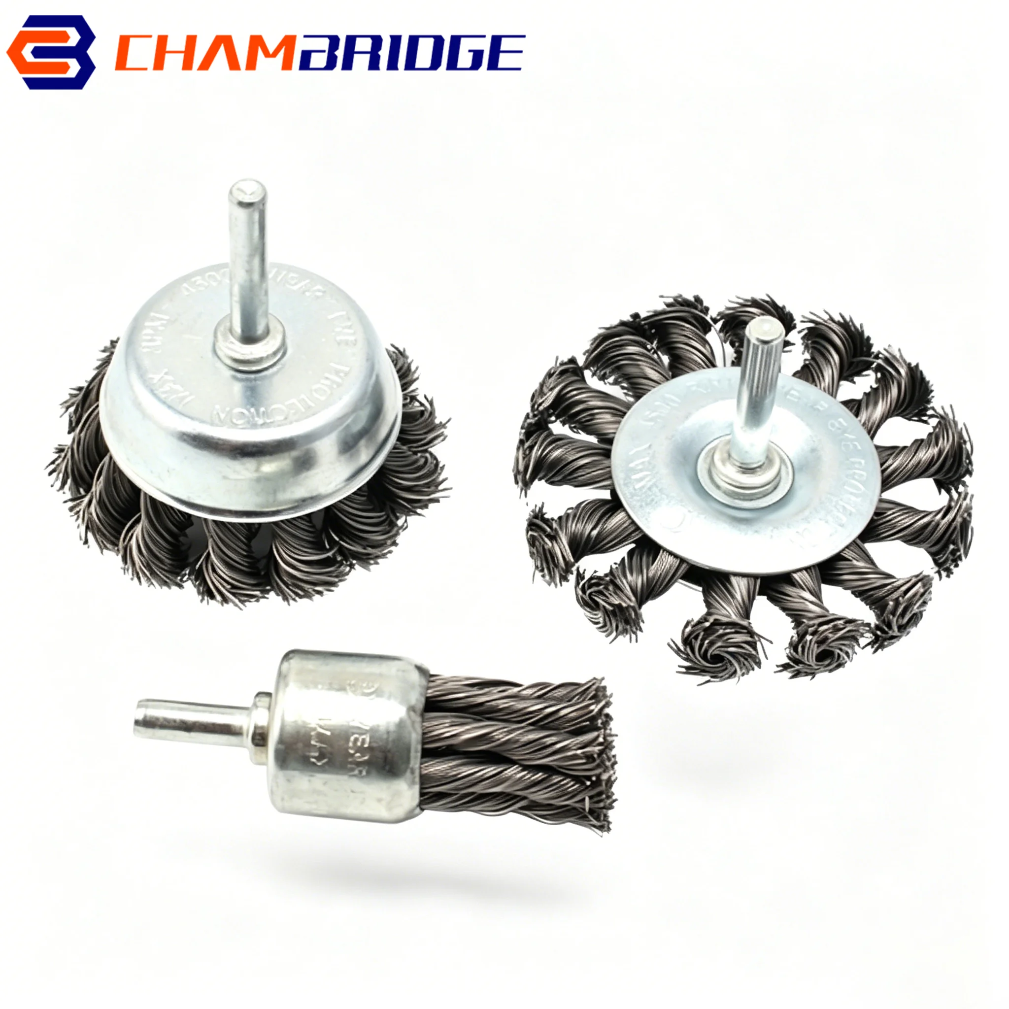 Twist Knotted Wire Wheel Cup Brush Wire Brush for Drill 6mm Shank Twisted Wire Wheel Brush for Rust Remover Paint Stripper
