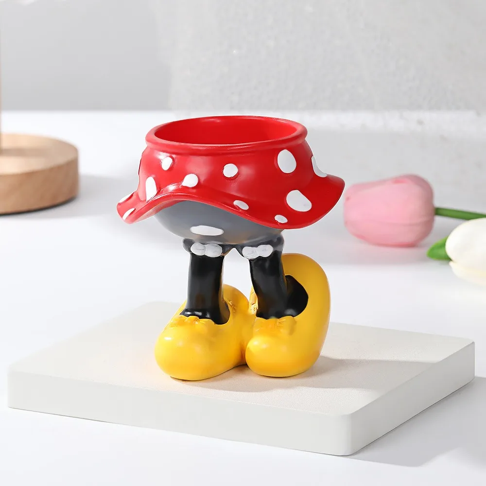 

9cm Disney Mickey Mouse Skirt Flowerpot CreativeCartoon Dress Mode Succulents Planter GardenOrnaments Funny Flower Pots Decor