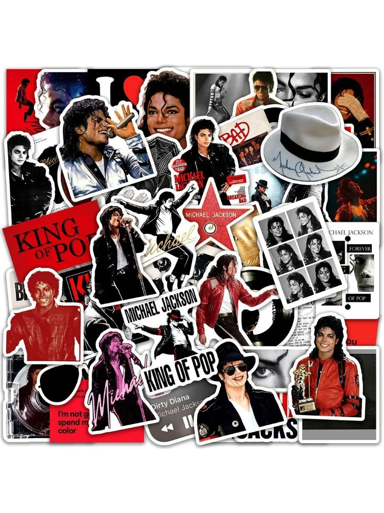Rock 'n' Roll Michael Jackson Aufkleber, personalisierte kreative Promi-Accessoires, DIY-Desktop-Notizbuch, Handyhüllen-Aufkleber.