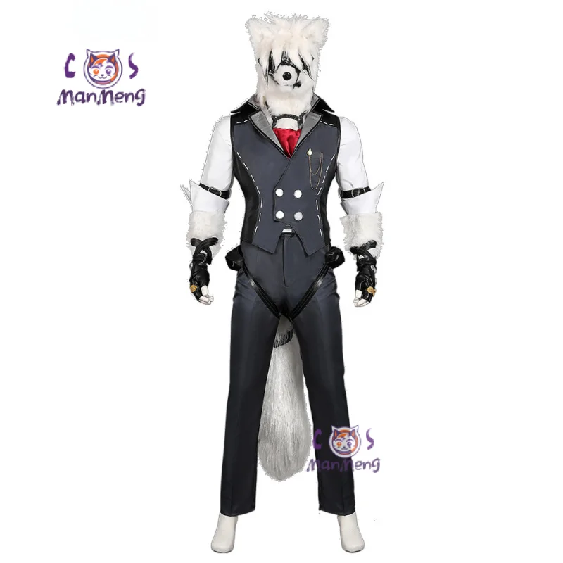 Zenless Zone Lycaon Cosplay Traje para Mulheres e Homens, Uniforme de Jogo, Peruca, Anel, Victoria Housekeeping, New Eridu, Halloween