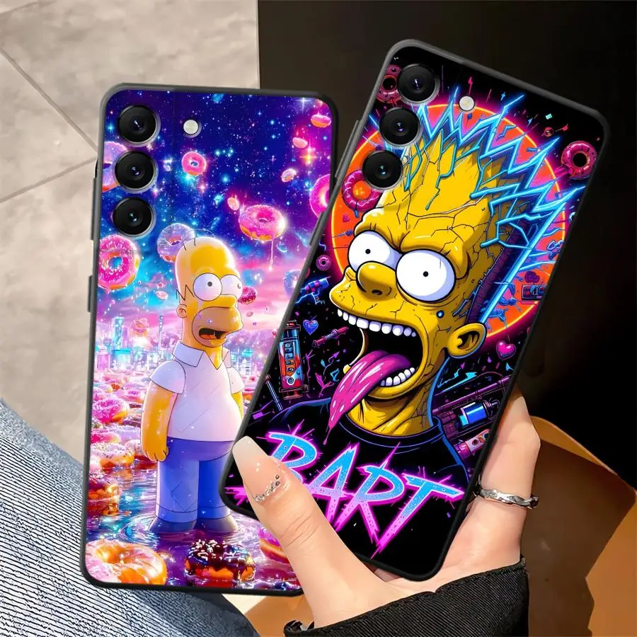 Hülle für Samsung Galaxy A26 A72 A35 A25 A71 A22 A52 A36 A24 A55 A23 A53 A32 A41 A51 A73 Weiche Handyhülle Bart Simpson