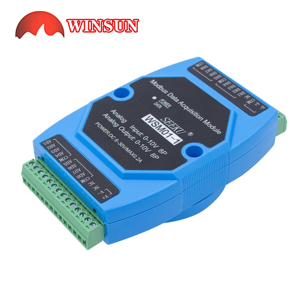 8/16 channel analog acquisition module WSM01-1 -2 -3 0-10V AD/DA 485 current voltage Modbus rtu