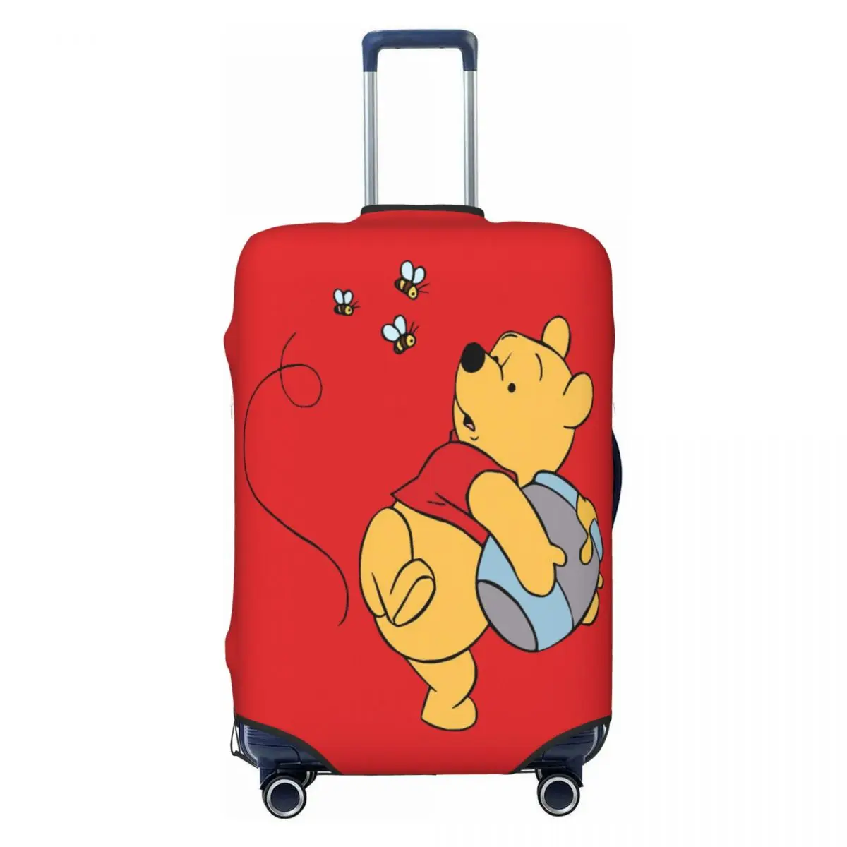 

Custom Winnie The Pooh Bee Travel Luggage Cover Dust Proof Suitcase Cover Protector Fit 18-32 Inch