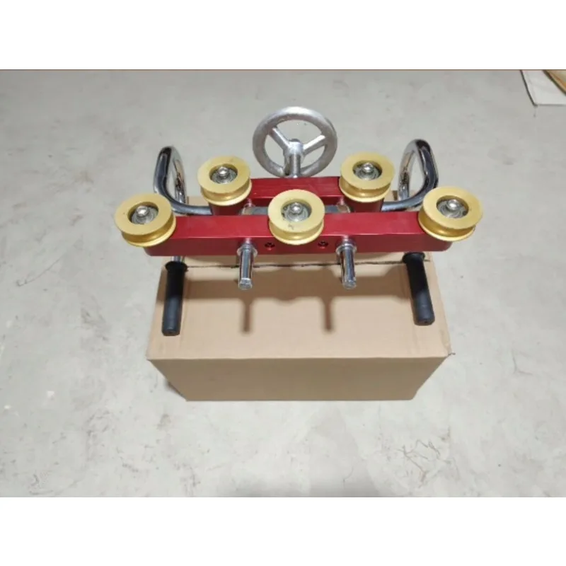 Railway five-wheel straightener, tram line wire straightener, catenary copper wheel straightener, manual adjustment positive