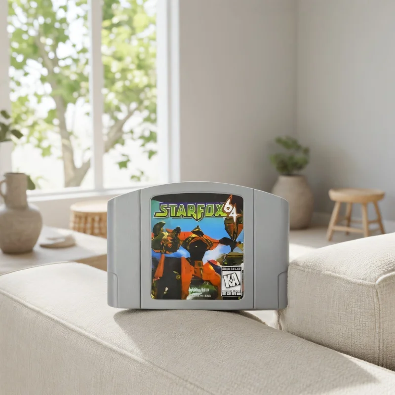 US Vintage Retro N64 Game Cartridge, Star Craft 64，STARFOX 64，Video Game Card Compatible with N64 English Game Cassette