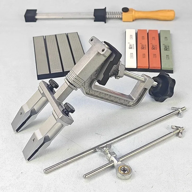 نظام أدوات مبراة السكاكين بزاوية ثابتة من الفولاذ المقاوم للصدأ أداة مسن السكاكين ذات الضبط الدقيق بزاوية كاملة 360 درجة °   دوران