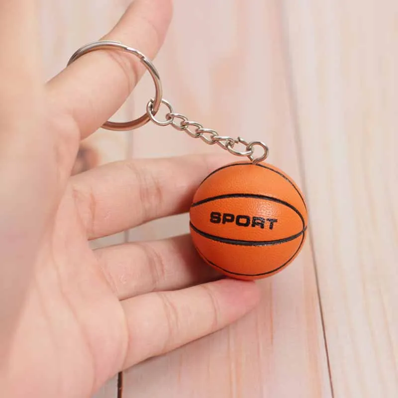 New Simulation Basketball Soccer Volleyball Keychain Pendant Creative Personality Ball Decoration Pendant Birthday Gifts