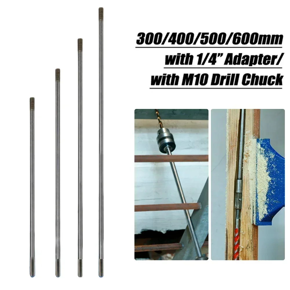 Mata Bor Extension Bar M10Chuck เครื่องเจาะหลุมลึก Extension เชื่อมต่อก้าน Hex ขยาย300-600มม.เชื่อมต่อผู้ถือบิต rod