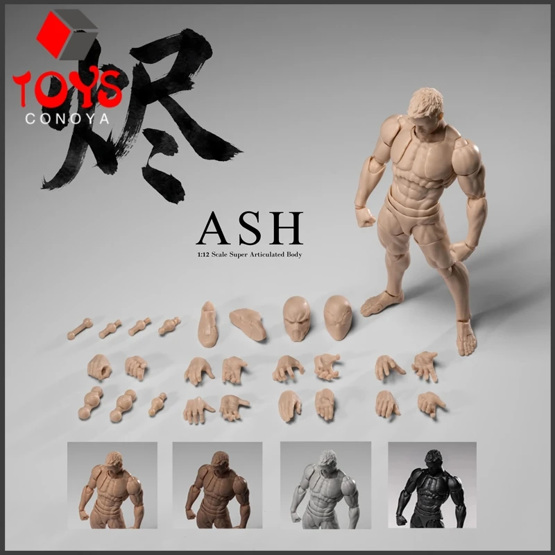 【2026 Q3】WHALE WORKS WW03 Modelo de Cuerpo Superarticulado Masculino ASH a Escala 1/12, Figura de Acción de Soldado de 6 Pulgadas, Juguete Coleccionable