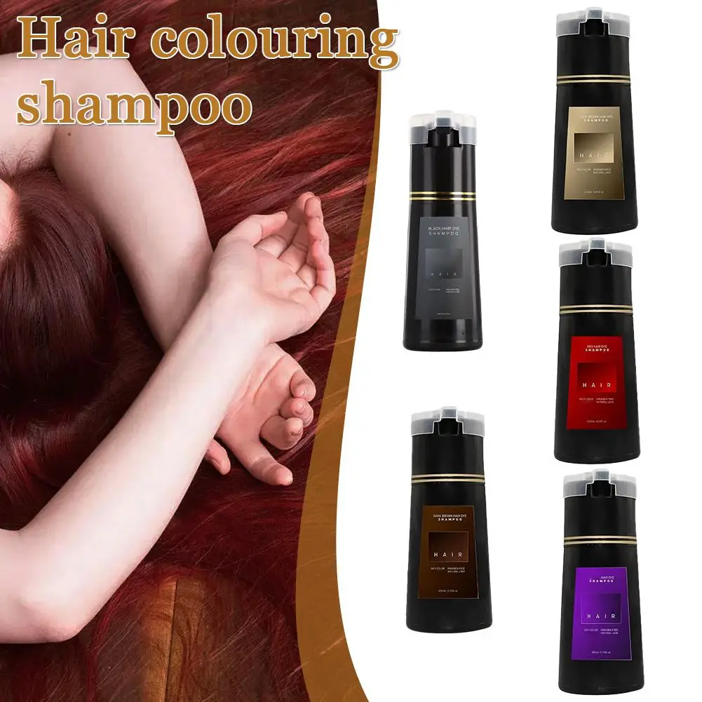 Champú de tinte para el cabello para mujeres y hombres, champú de tinte instantáneo para el cabello Nova, champú de Color de cabello Trynova, 200ml