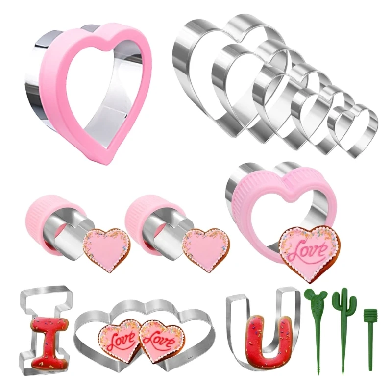 

Heart Shaped DIY Cookie Moulds Baking Tools Biscuit Molds for Baking and Crafts Drop shipping