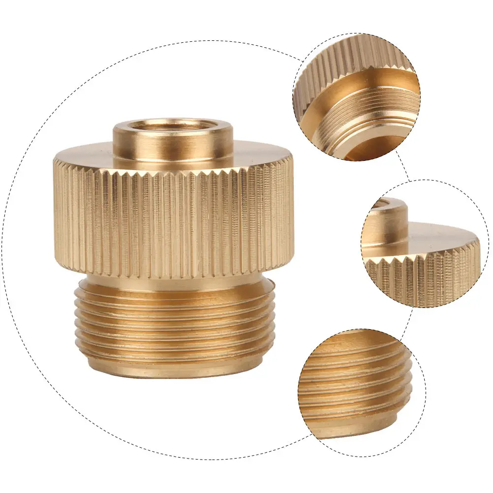 

Camping Stoves Gas Tank Adapter Output Propane Filling Valve Flat Connector Small Outdoor Golden Conversion Head