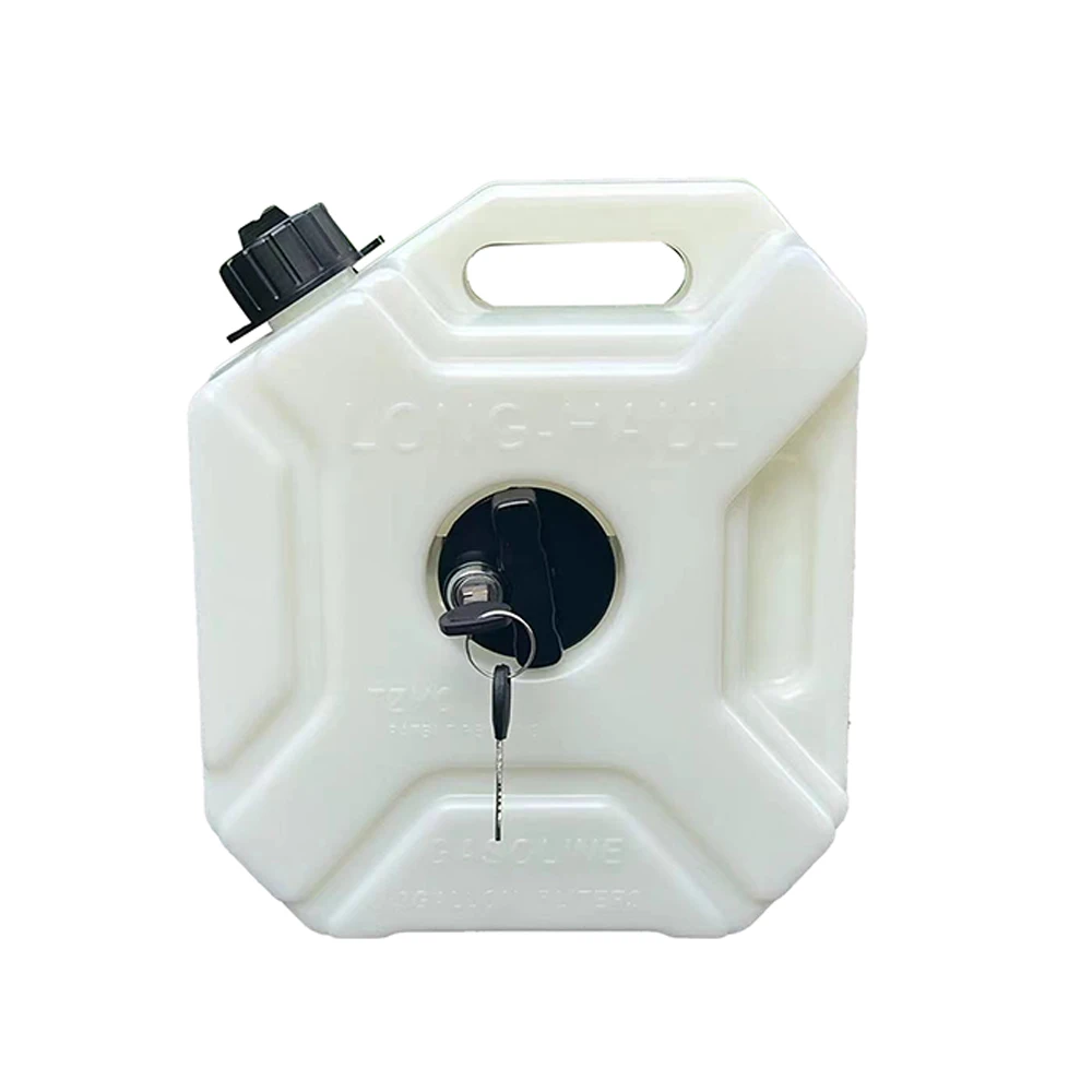 5L Custom White Fuel Tank Plastic Petrol Can Car Jerry Can Motorcycle Jerrycan Gas Can Gasoline Oil Container Fuel Canister