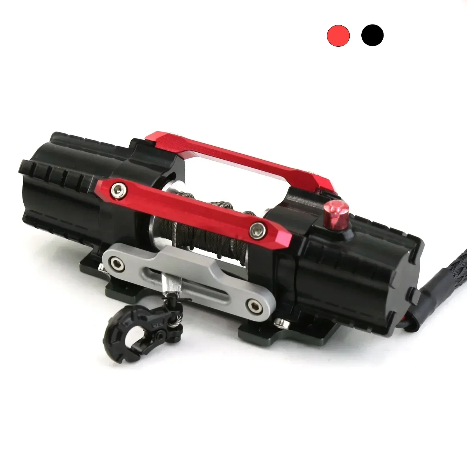 E-Star Hub Dual Motor Metal Simulated Electric Automatic Winch for 1/8 1/10  Axial SCX10 TRX4 RC4WD D90 KM2 Redcat  Upgrade Part