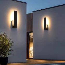 Outdoor Waterproof Wall Lamp Modern Simple Aluminum Wall Lamps Porch Balcony Wall Lights Courtyard Decoration Lighting Fixtures