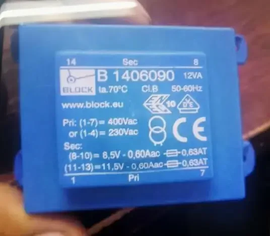 Brand new original ASN Transformer AS5418 12VA input 0-230V-400V output 8.5V 11.5V replace B1406090 B 1406090