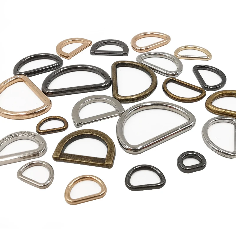 10 Stück Metall-D-Ring-Schnallen, 9 mm/15 mm/20 mm/26 mm, für Gurtband, Rucksäcke, Taschen, Katzen- und Hundehalsbänder, Ketten, DIY-Zubehör. – Detail 2