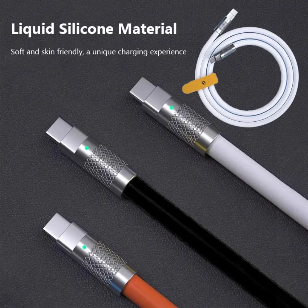 100W Fast Charging Cable Liquid Silicone Type-C To C PD Type C Cable Versatile Compatibility 1M 1.5M 2M Type-C Charger Cable