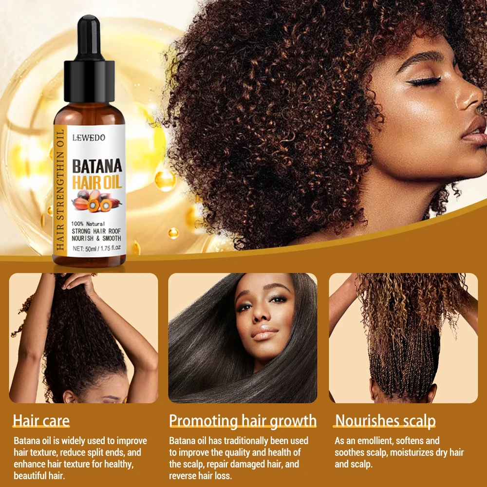 Batana Oil for hair Repair Natural Batana Oil For Healthier Thicker Fuller Hair,Repairs Damaged Hair & Skin For Men & Women