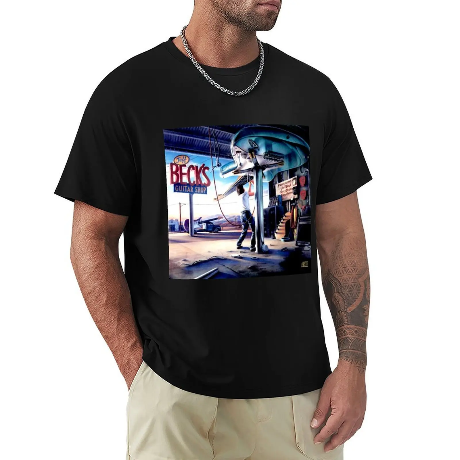 

Jeff Beck jeff becks guitar shop T-Shirt cotton graphic tees anime shirt outfits for men