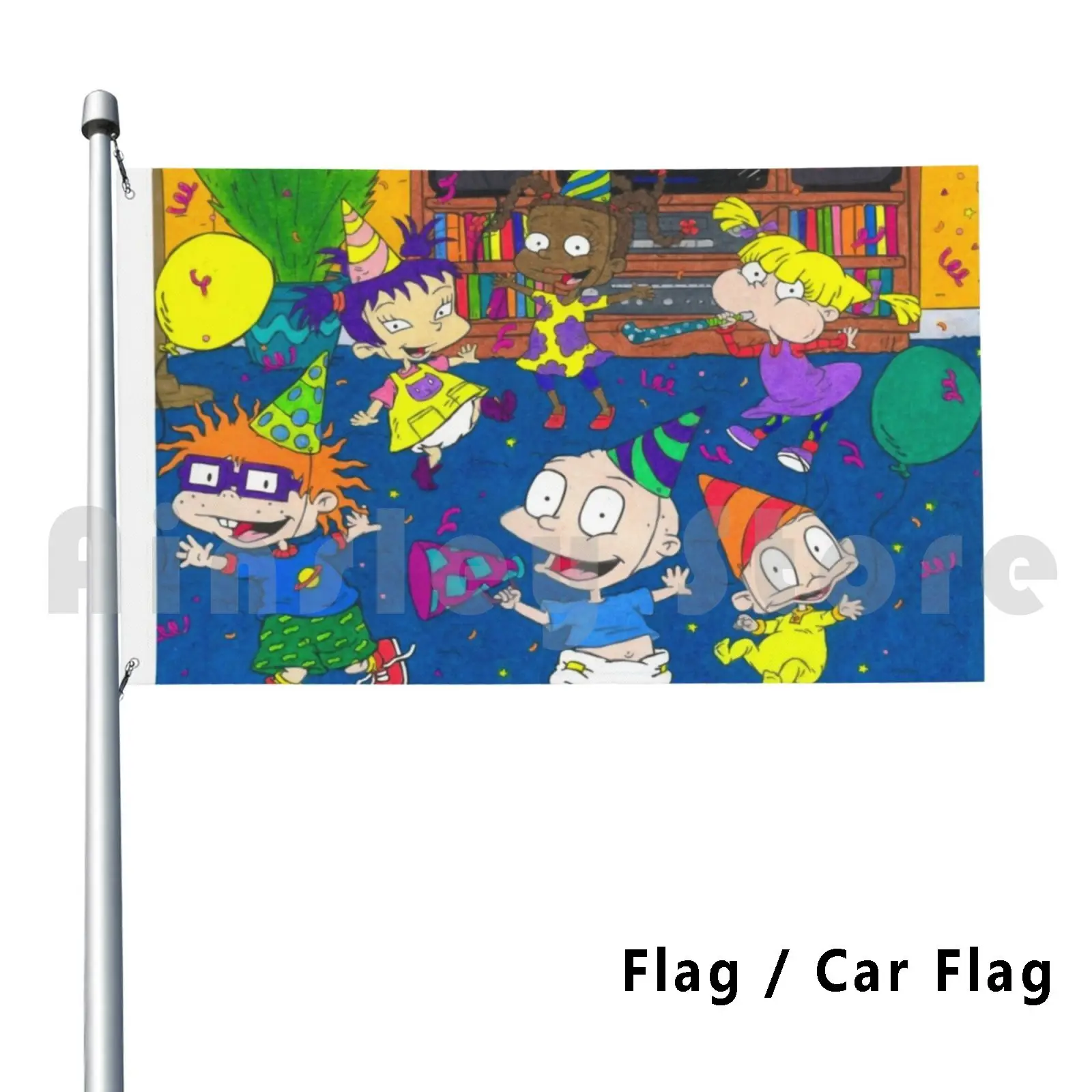 Chuckie Angelica fiesta de cumpleaños decoración al aire libre bandera coche encurtidos Chuckie Finster Dil encurtidos Angelica