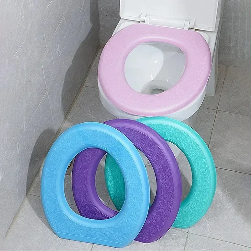 O-shape Waterpoof Soft Toilet Seat Cover Bathroom Washable Closestool Mat Pad Cushion Toilet seat Bidet Toilet Cover Accessories