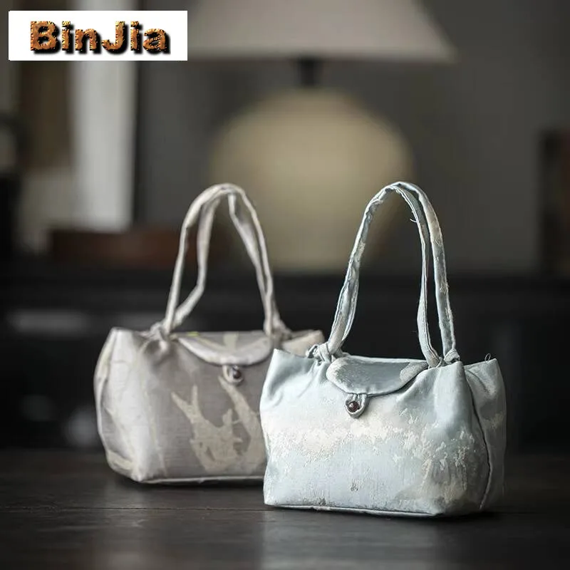 

Chinese Brocade Fabric Storage Tea Cozies Aesthetic Bundle Cozy For Teapot Hand Bag Travel Set Teaset Supplies Craft