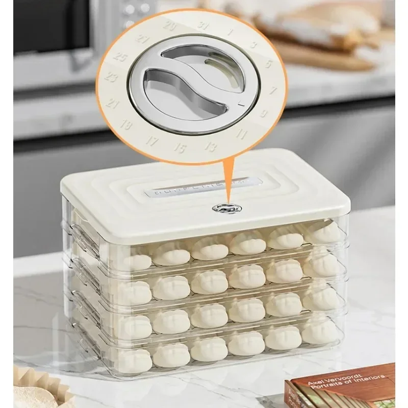 New Household Dumpling Quick Freezing Fresh-Keeping Box Freezing Storage Box Refrigerator Frozen Dumpling Multi-Layer Wonton Box