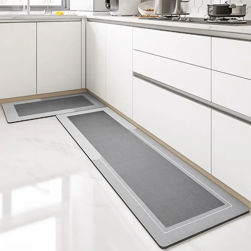 

Simple Kitchen Carpet Absorbent Quick-drying Floor Mats Comfortable Non-slip Foot Mat Environmentally Friendly Diatom Mud Rugs
