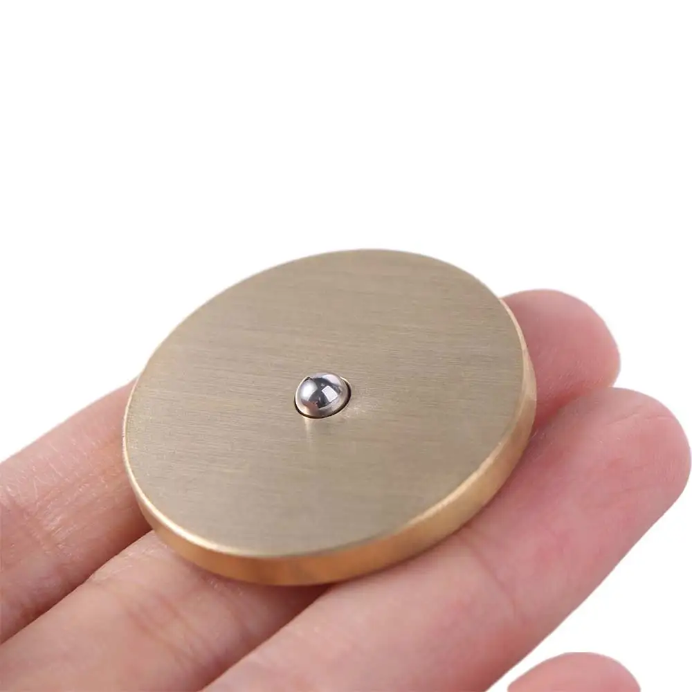Juguetes giratorios redondos de acero inoxidable para aliviar la fatiga, juguetes giratorios de escritorio, rodamiento silencioso de Metal, giroscopio para la yema del dedo
