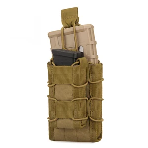 Liquidação_molle حقيبة مجلة تكتيكية ذات طابقين أحادية Airsoft Tactical Air M4 AR15 بندقية مسدس 9 مم حقائب ماج الناقل AC أعلى 8 مبيعات مستعملة من بندقية الصيد - رقم 4