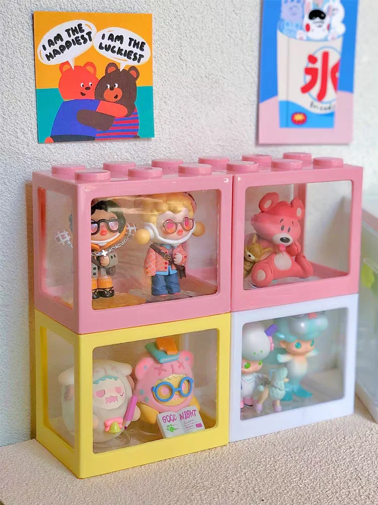 

Colorful Acrylic Storage Boxes, Stackable Block Design, Dustproof Storage Boxes, DIY Model Cabin, Scenic Display Boxes