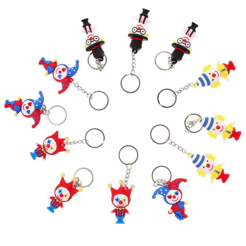 

12pcs Kids Toy Keychain Creative Color Matching Funny Pendant Circus Party Favors Circus Keychain Bulk