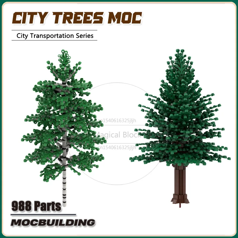 City Trees MOC Building Blocks Douglas-Aspen Combo Pack Display Model DIY Assembly Technology Bricks Collection Toy Xmas Gifts