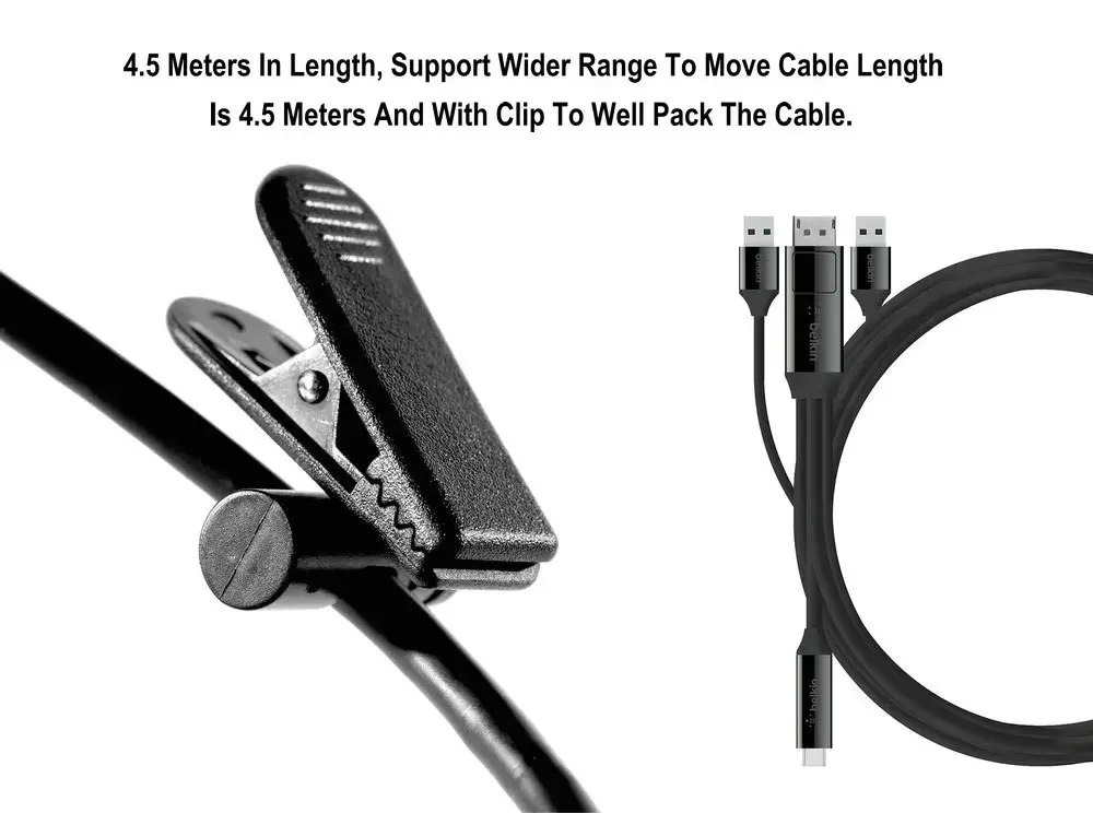 

VR Cable for VR Glass CV10 Computer Connecting Cable Charge & Sync Cord Line 4.5-meter