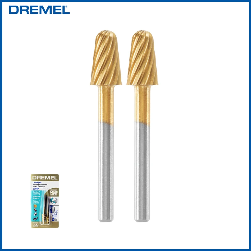 Dremel Max Life 117HP Carving Bit High Performance Rotary Tool Accessories 1/4