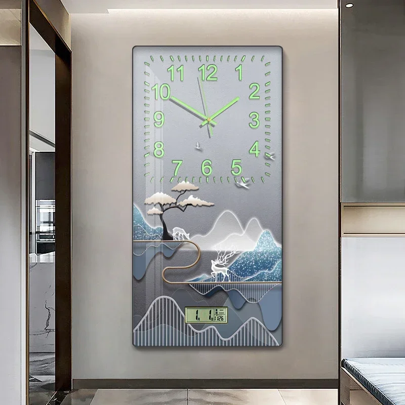 *Stylish Temperature Wall Clock Silent Interior Bedroom Digital Clock Wall Kitchen Restaurant Horloges Murales Home Decoration