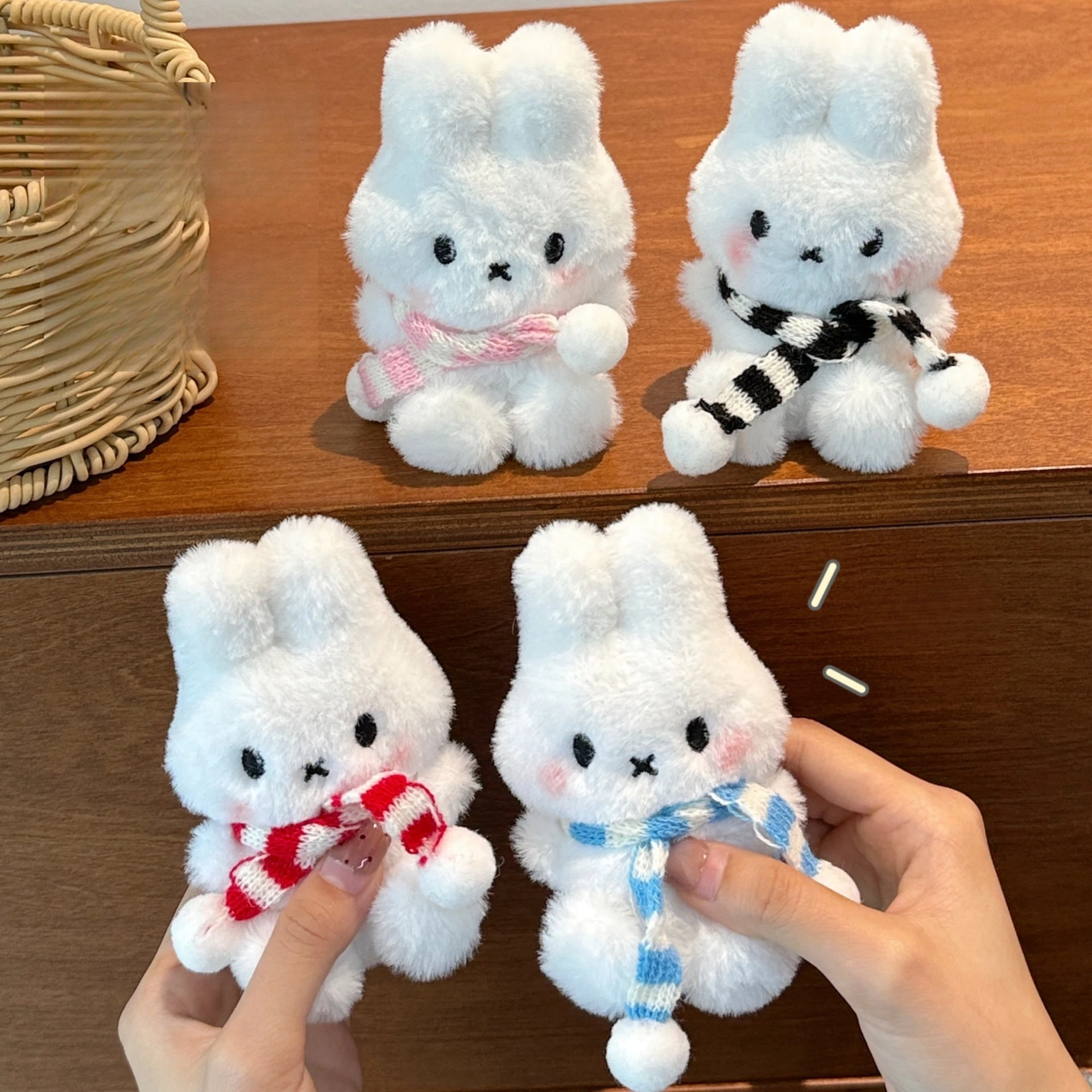 Miffy Rabbit Plush Toy Doll Pendant Cute Cartoon Scarf 1/4 Pcs Plush Merchandise